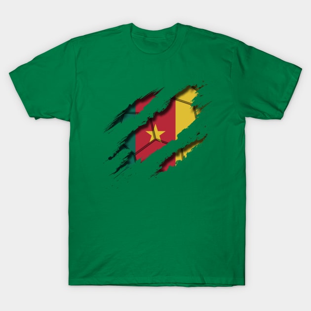 Cameroon Football T-Shirt by blackcheetah